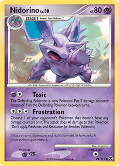 Nidorino z edície Rising Rivals, karta č.74