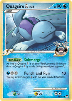 Quagsire GL z edície Rising Rivals, karta č.76