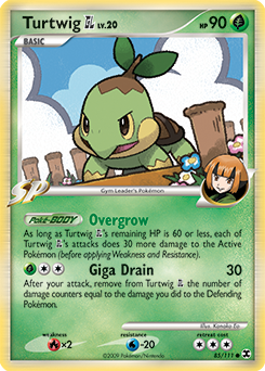 Turtwig GL z edície Rising Rivals, karta č.85