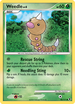 Weedle z edície Rising Rivals, karta č.86