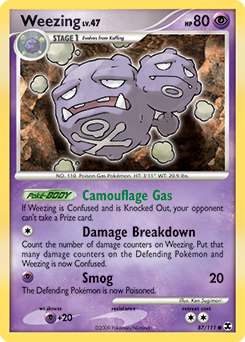 Weezing z edície Rising Rivals, karta č.87