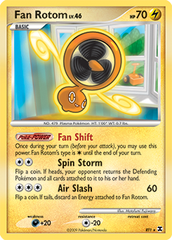 Fan Rotom z edície Rising Rivals, karta č.RT1