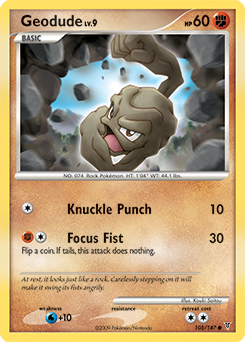 Geodude z edície Supreme Victors, karta č.105
