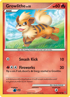 Growlithe z edície Supreme Victors, karta č.108