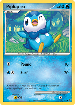 Piplup z edície Supreme Victors, karta č.121