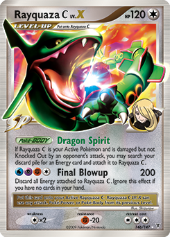 Rayquaza C LV.X z edície Supreme Victors, karta č.146
