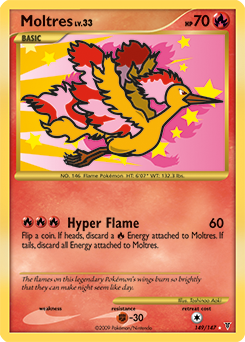 Moltres z edície Supreme Victors, karta č.149