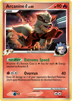 Arcanine G z edície Supreme Victors, karta č.15
