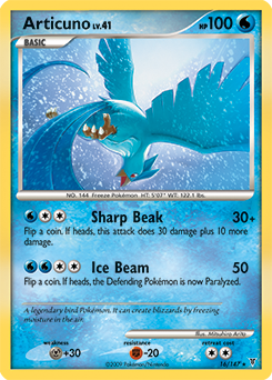 Articuno z edície Supreme Victors, karta č.16