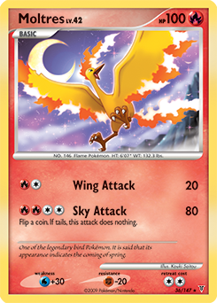 Moltres z edície Supreme Victors, karta č.36