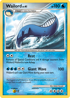 Wailord z edície Supreme Victors, karta č.47