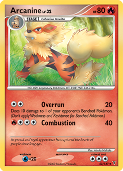 Arcanine z edície Supreme Victors, karta č.50