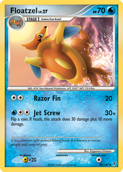 Floatzel z edície Supreme Victors, karta č.58