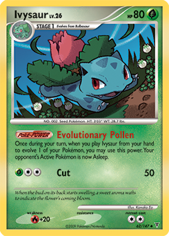 Ivysaur z edície Supreme Victors, karta č.62