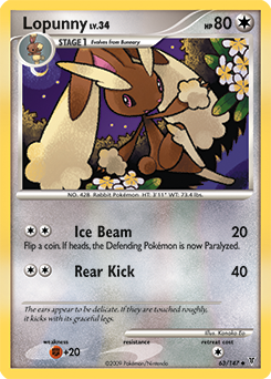 Lopunny z edície Supreme Victors, karta č.63
