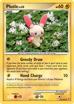 Plusle z edície Supreme Victors, karta č.76
