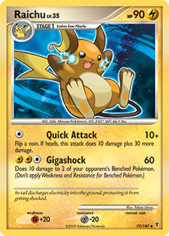 Raichu z edície Supreme Victors, karta č.77