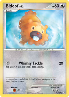 Bidoof z edície Supreme Victors, karta č.91