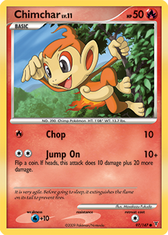 Chimchar z edície Supreme Victors, karta č.97