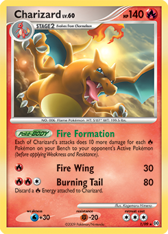 Charizard z edície Arceus, karta č.1