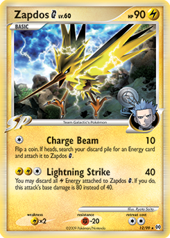 Zapdos G z edície Arceus, karta č.12