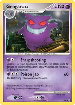Gengar z edície Arceus, karta č.17