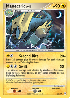 Manectric z edície Arceus, karta č.22