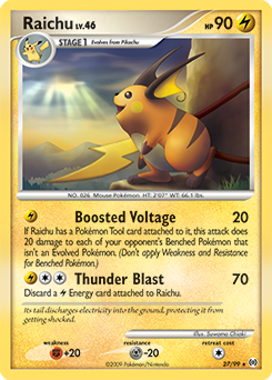 Raichu z edície Arceus, karta č.27