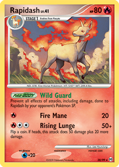 Rapidash z edície Arceus, karta č.28