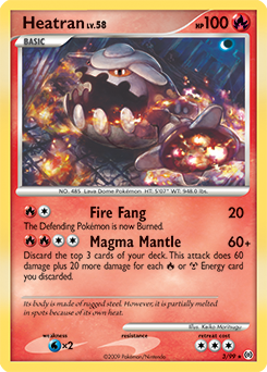 Heatran z edície Arceus, karta č.3