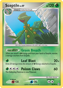 Sceptile z edície Arceus, karta č.30