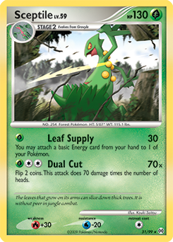 Sceptile z edície Arceus, karta č.31