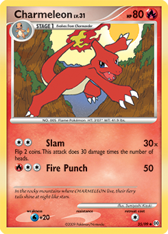 Charmeleon z edície Arceus, karta č.35