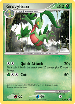 Grovyle z edície Arceus, karta č.39
