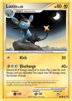 Luxio z edície Arceus, karta č.43
