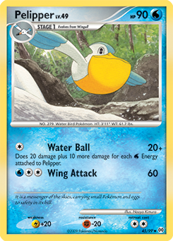 Pelipper z edície Arceus, karta č.45