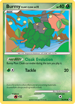 Burmy Plant Cloak z edície Arceus, karta č.56