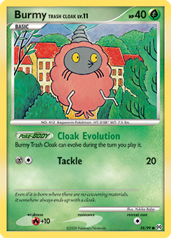 Burmy Trash Cloak z edície Arceus, karta č.58