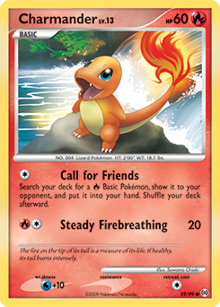 Charmander z edície Arceus, karta č.59