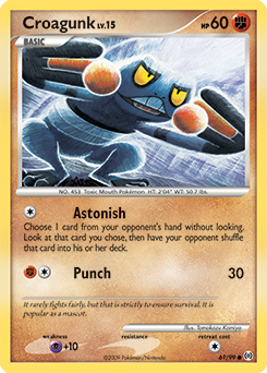 Croagunk z edície Arceus, karta č.61