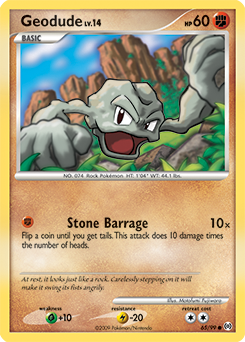 Geodude z edície Arceus, karta č.65