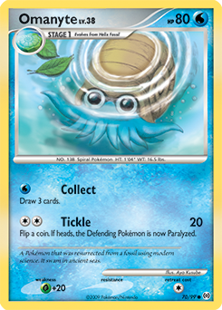Omanyte z edície Arceus, karta č.70