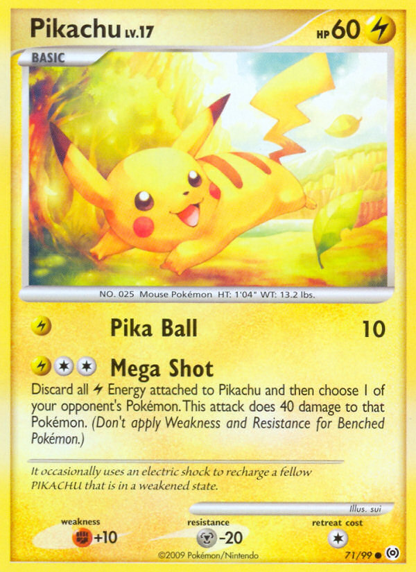 Pikachu z edície Arceus, karta č.71