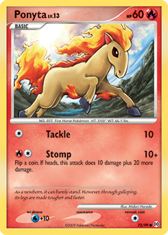 Ponyta z edície Arceus, karta č.72