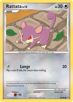 Rattata z edície Arceus, karta č.73
