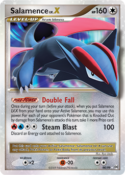 Salamence LV.X z edície Arceus, karta č.98