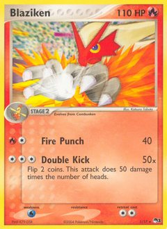 Blaziken z edície POP Series 1, karta č.1