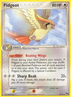Pidgeot z edície POP Series 2, karta č.2