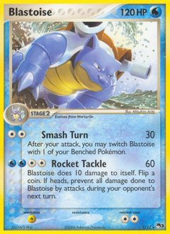 Blastoise z edície POP Series 3, karta č.1
