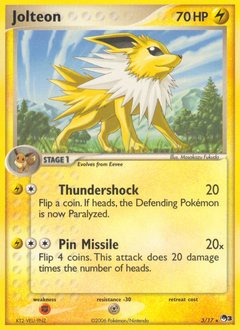 Jolteon z edície POP Series 3, karta č.3